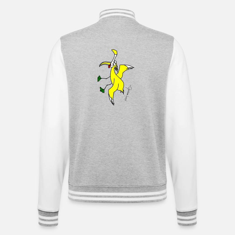 Kreischmöwe - Larus Vocifer - College-Sweatjacke - Grau meliert/Weiß