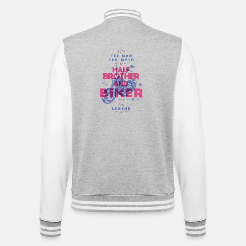 Mythisches Rad der Legende - College-Sweatjacke - Grau meliert/Weiß