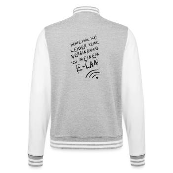 leider habe ich leider keinen elan - College-Sweatjacke - Grau meliert/Weiß - Hinten - Marisol (170cm)