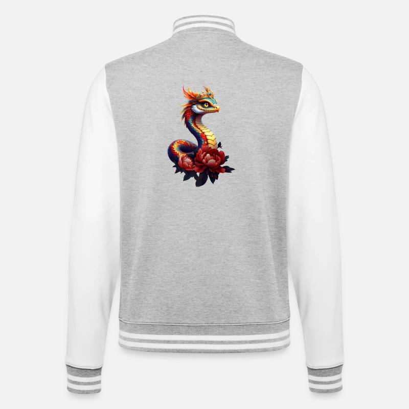 Véritable serpent étoile de l’univers. - Veste Teddy - gris chiné / blanc