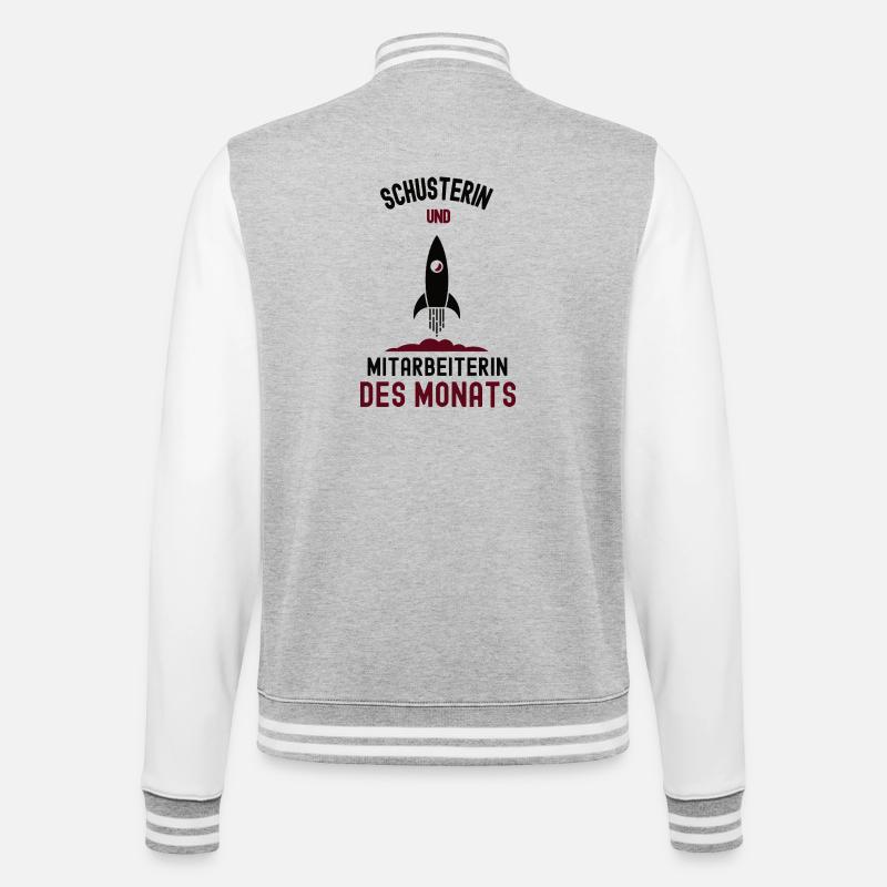 Mitarbeiterin des Monats Schusterin Schuster - College-Sweatjacke - Grau meliert/Weiß