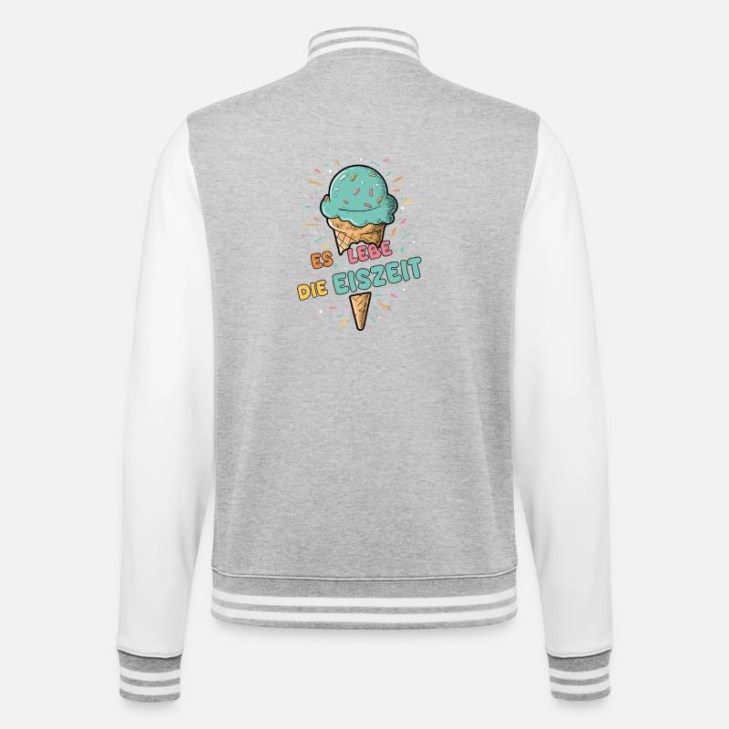 Es lebe die Eiszeit - Eiskugel - Veste Teddy - gris chiné / blanc