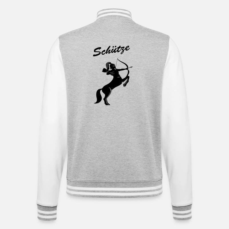 Sagittarius - College Sweat Jacket - heather grey/white