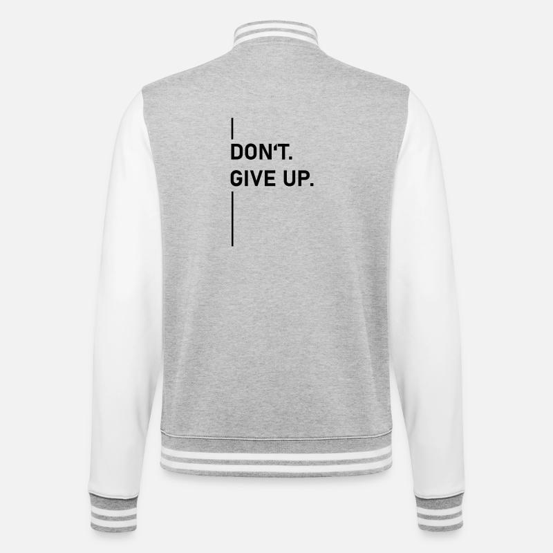 Ne pas. Abandonner. –Déclaration - Veste Teddy - gris chiné / blanc