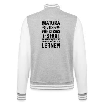 Maturité 2026 - Veste Teddy - gris chiné / blanc - Dos - Marisol (170cm)