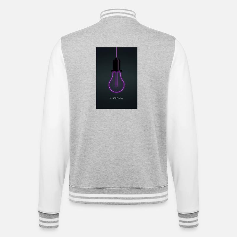Affiche de l’ampoule néon Inner Glow - Veste Teddy - gris chiné / blanc