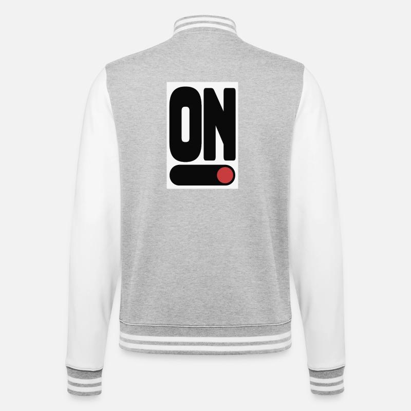 ON Statement Poster Minimal Design - College-Sweatjacke - Grau meliert/Weiß