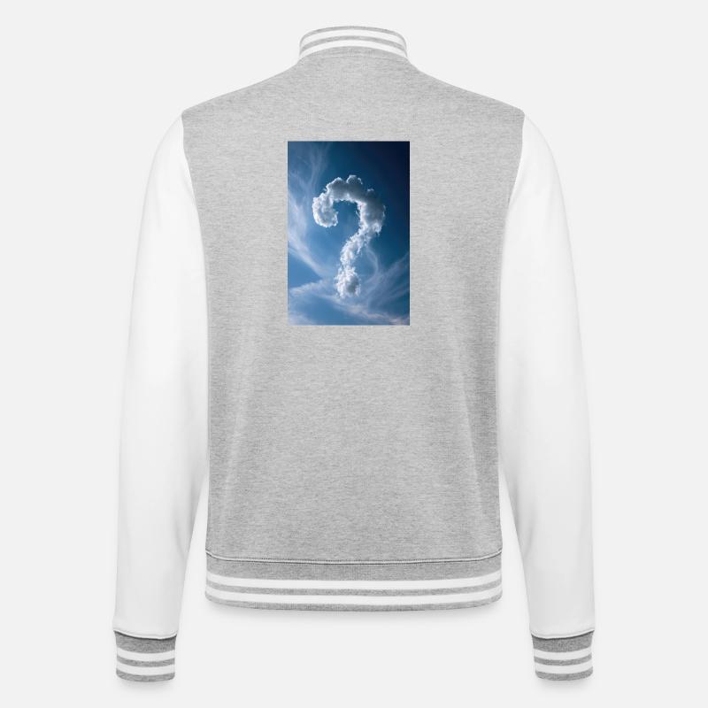 Nuage Ciel Interrogateur - Veste Teddy - gris chiné / blanc