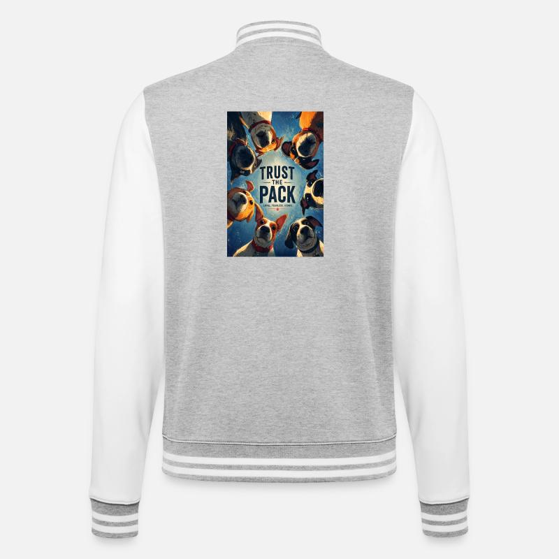 Faites confiance à la meute - Veste Teddy - gris chiné / blanc
