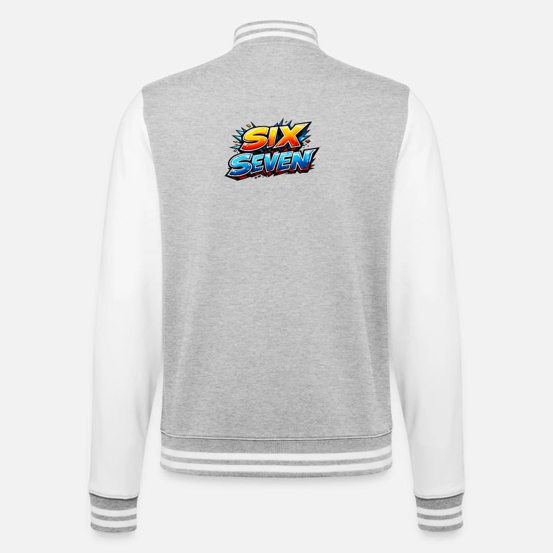 67 sixseven - College Sweat Jacket - heather grey/white