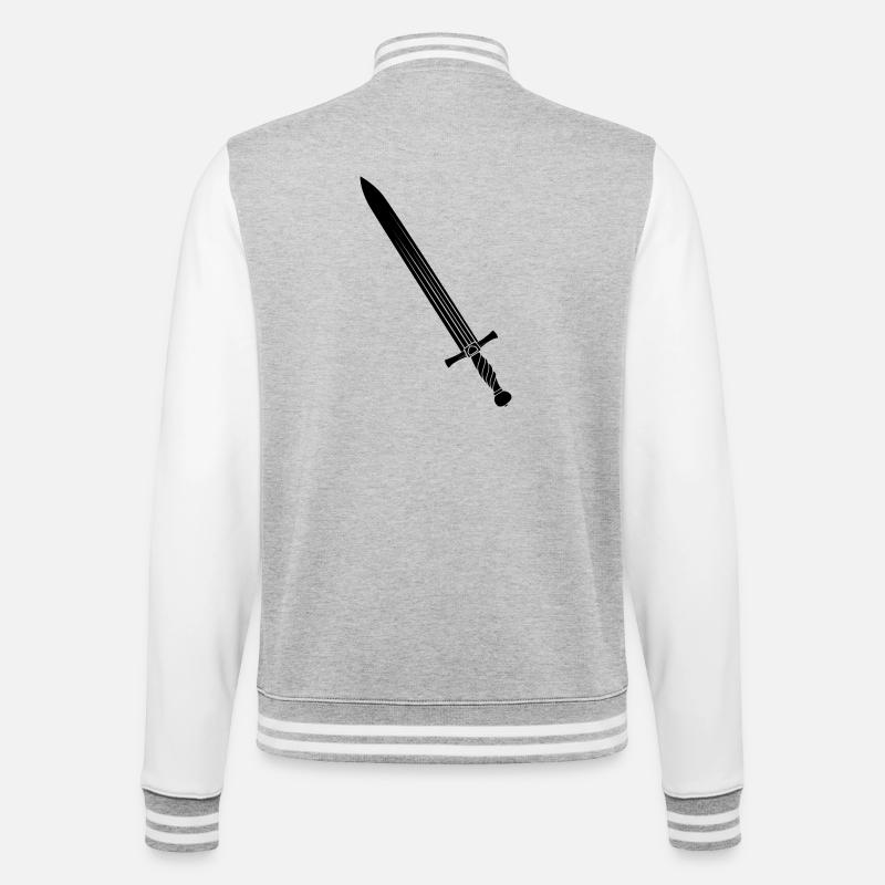 Épée - Veste Teddy - gris chiné / blanc