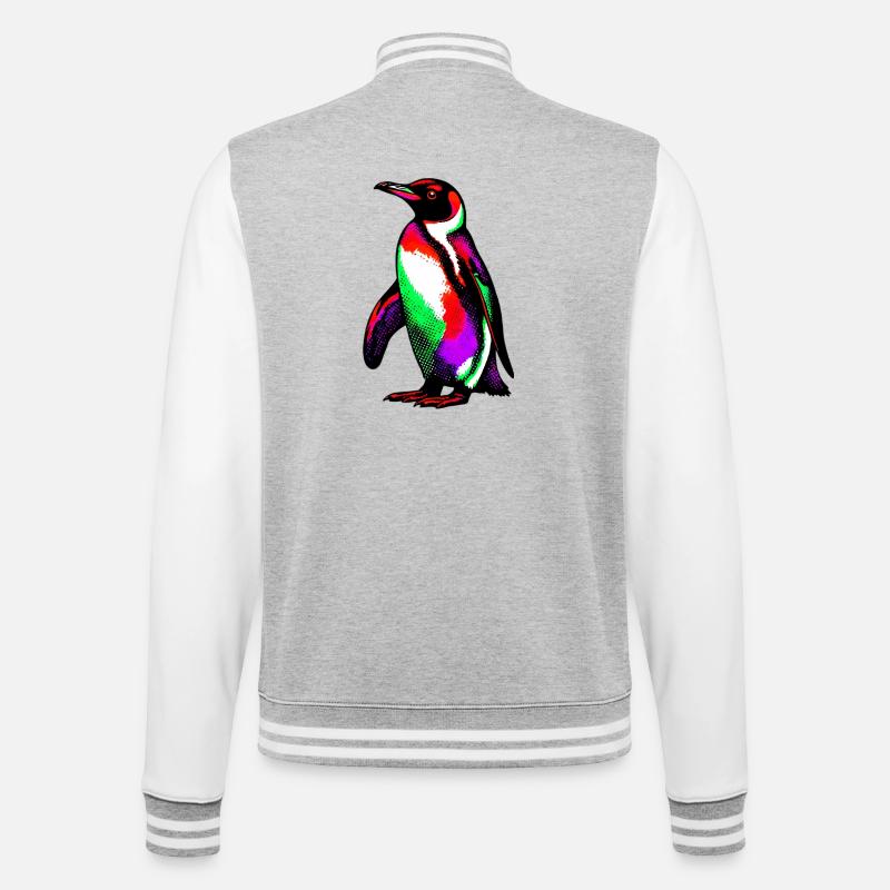 Penguin - College Sweat Jacket - heather grey/white