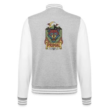 Primal Wolf Forge 1984 - College Sweat Jacket - heather grey/white - Back - Marisol (170cm)
