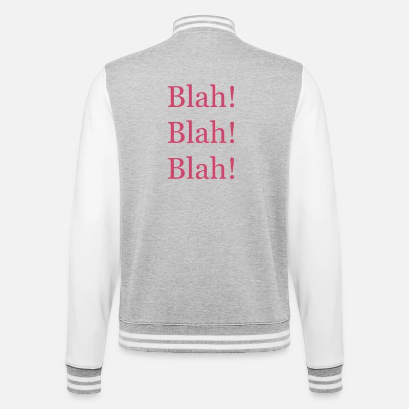 BlahBlahBlah TShirt  - College-Sweatjacke - Grau meliert/Weiß