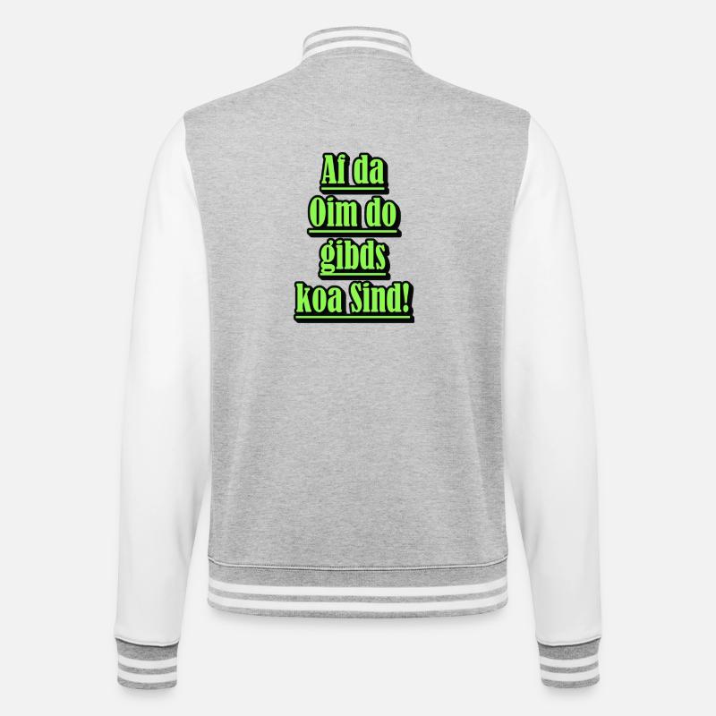 Dialecte néon Diction verte - Veste Teddy - gris chiné / blanc