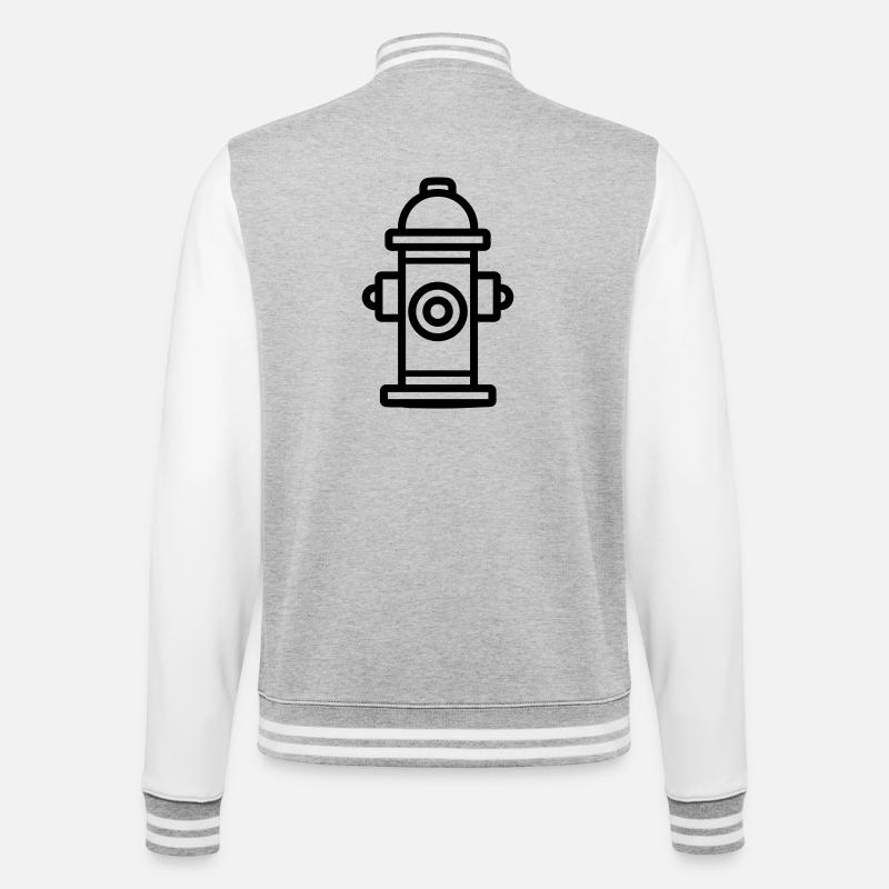 Fire hydrant - College Sweat Jacket - heather grey/white