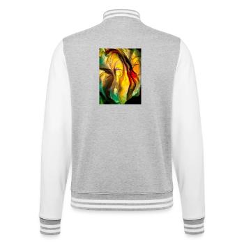 Confusion - College Sweat Jacket - heather grey/white - Back - Marisol (170cm)