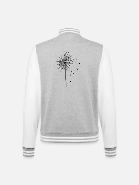 VERNELLi HERZpusti - das Original by heavenlygoods - College-Sweatjacke - Grau meliert/Weiß
