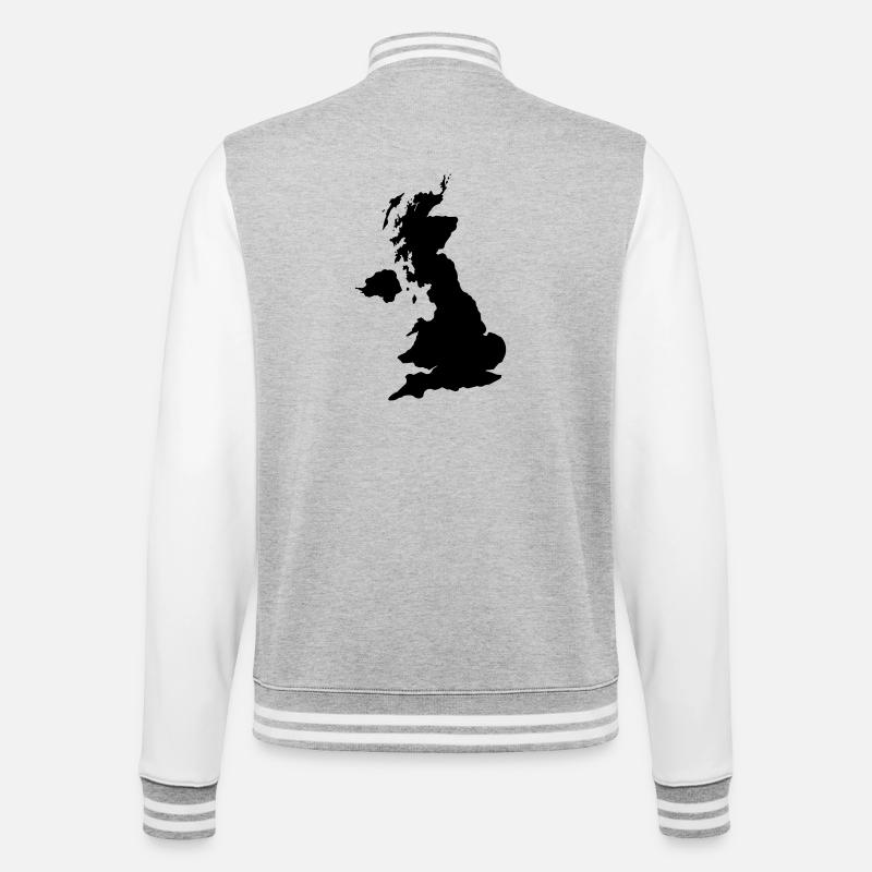 England - College sweatjakke - grå meleret/hvid