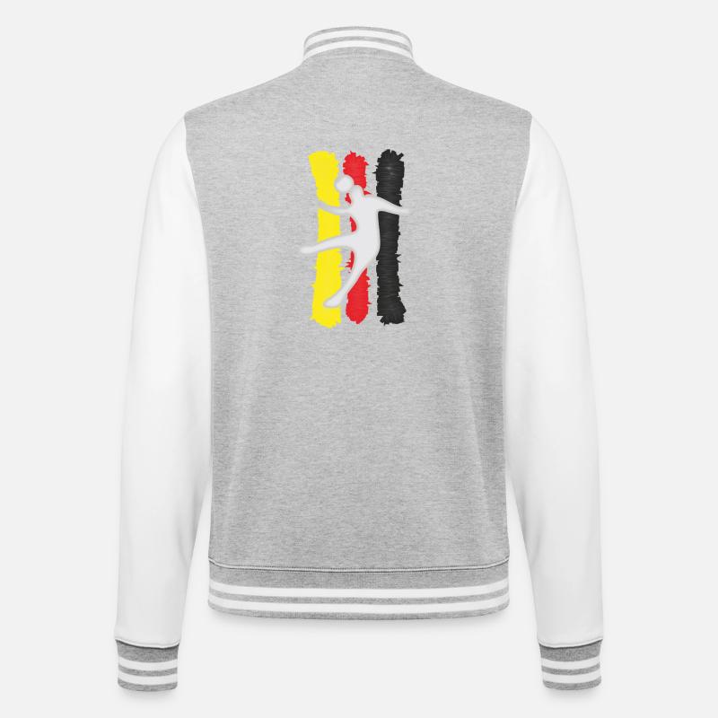 Soccer Logo - College Sweat Jacket - heather grey/white