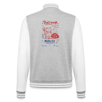 Urban Gardening Thats Enough Mudlife - College Sweat Jacket - heather grey/white - Back - Marisol (170cm)