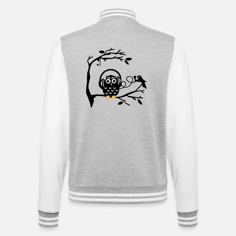 Écouter de la musique - Veste Teddy - gris chiné / blanc