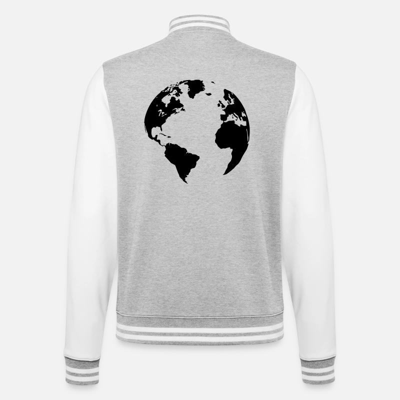 Terre Mère - Veste Teddy - gris chiné / blanc