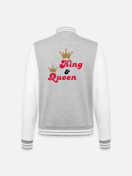 wedding - College Sweat Jacket - heather grey/white