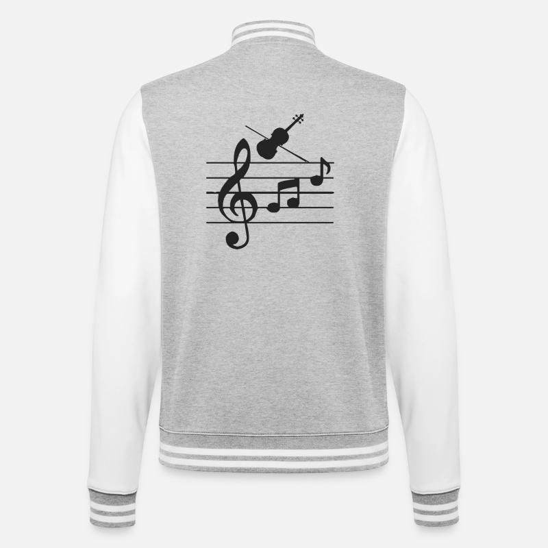 Strings - College Sweat Jacket - heather grey/white