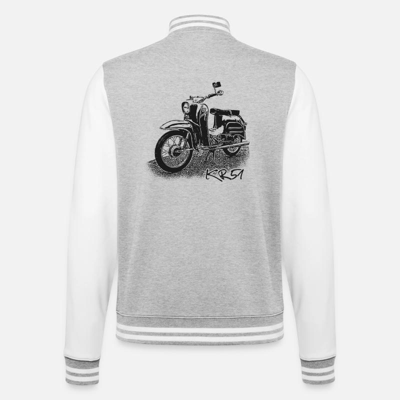 SIMSON Schwalbe KR51 - College Sweat Jacket - heather grey/white