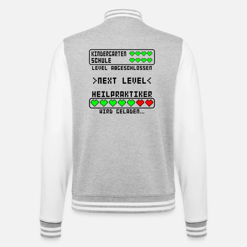 Aspiring naturopath in training Start - College Sweat Jacket - heather grey/white