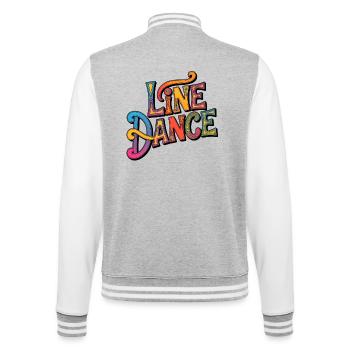 Line Dance Western Schriftzug - College-Sweatjacke - Grau meliert/Weiß - Hinten - Marisol (170cm)