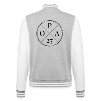 Grandpa 2027 - College Sweat Jacket - heather grey/white - Back - Marisol (170cm)