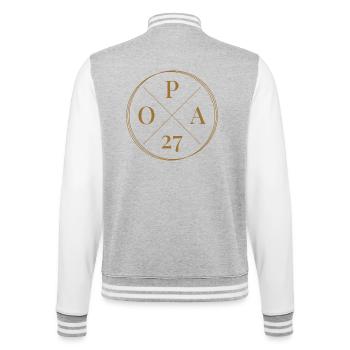 Grandpa 27 - College Sweat Jacket - heather grey/white - Back - Marisol (170cm)