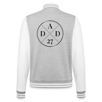 Dad 2027 - Dad 27 - College Sweat Jacket - heather grey/white - Back - Marisol (170cm)