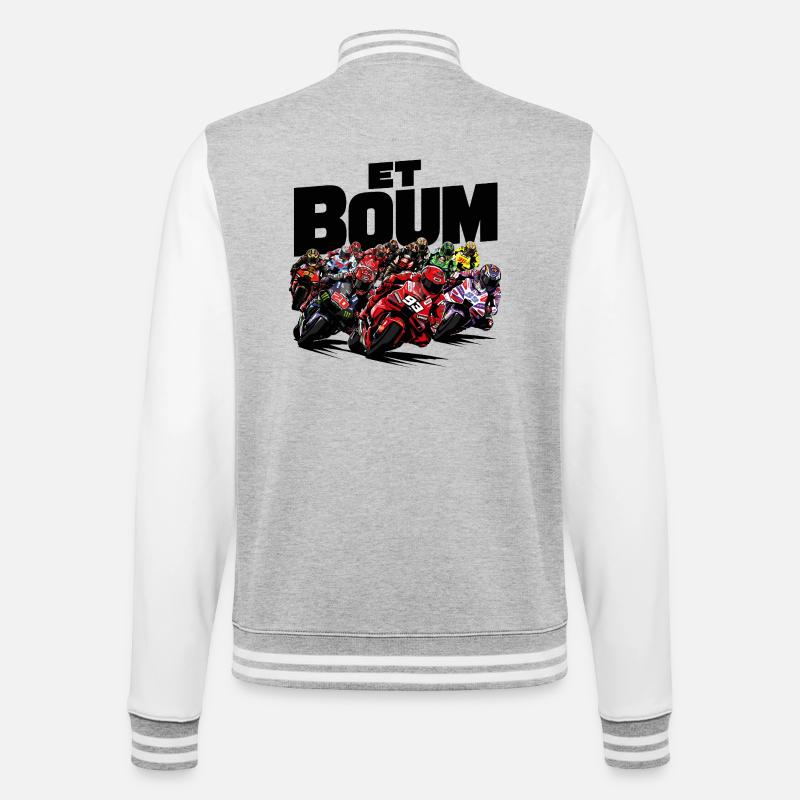 ET BOUM - Veste Teddy - gris chiné / blanc
