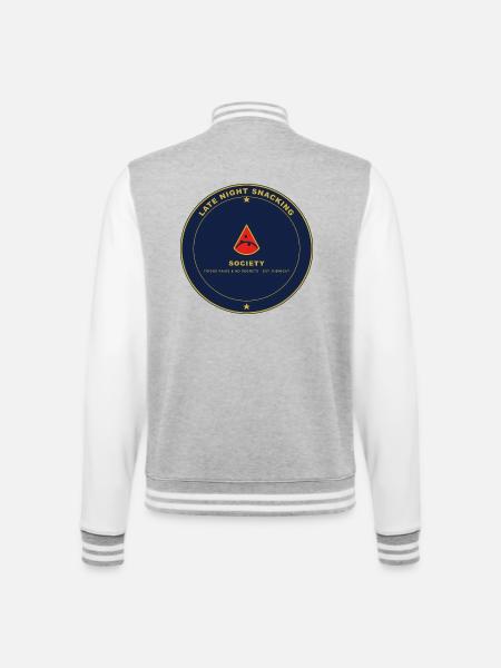 Night Snack Society Emblem - College Sweat Jacket - heather grey/white