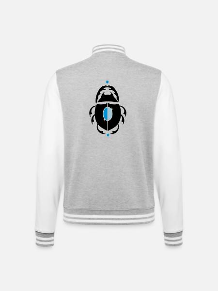 Skarabaeus Glückskäfer - College Sweat Jacket - heather grey/white