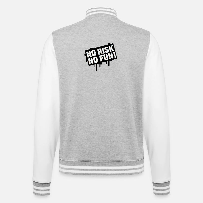 No Risk No Time Célébration Design - Veste Teddy - gris chiné / blanc