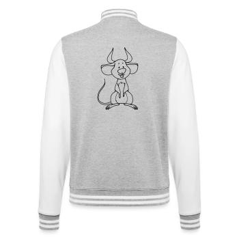 Souris du diable - Veste Teddy - gris chiné / blanc - Dos - Marisol (170cm)