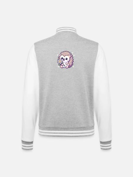 Igel Cindy - College-Sweatjacke - Grau meliert/Weiß