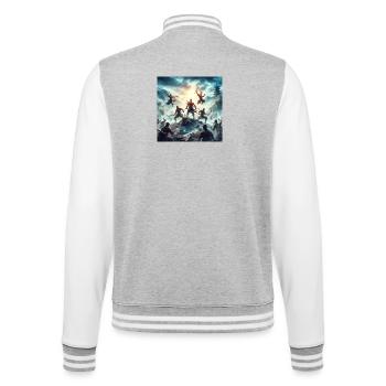 Samurai 1 - College-Sweatjacke - Grau meliert/Weiß - Hinten - Marisol (170cm)