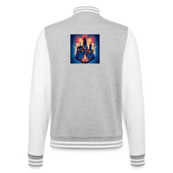 Magic Castle 3 - College Sweat Jacket - heather grey/white - Back - Marisol (170cm)