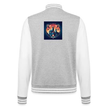 Magic Castle 2 - College Sweat Jacket - heather grey/white - Back - Marisol (170cm)