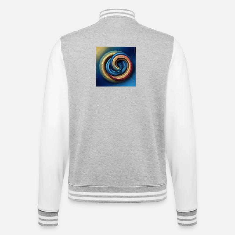 Circles 1 - College Sweat Jacket - heather grey/white
