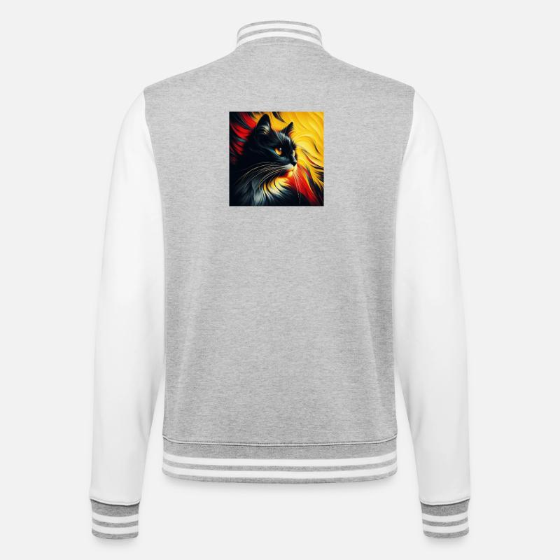 Cat 2 1 - College Sweat Jacket - heather grey/white