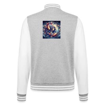 POISSONS \ Signes du zodiaque - Veste Teddy - gris chiné / blanc - Dos - Marisol (170cm)
