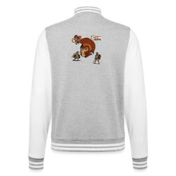 SPARTANS - College Sweat Jacket - heather grey/white - Back - Marisol (170cm)