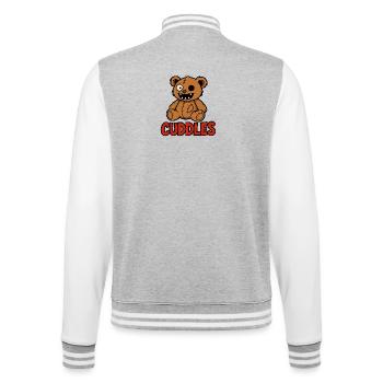 Cuddle Bear - College-Sweatjacke - Grau meliert/Weiß - Hinten - Marisol (170cm)