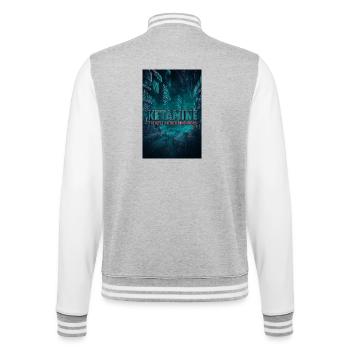 Ketamine the key to other dimensions - Veste Teddy - gris chiné / blanc - Dos - Marisol (170cm)